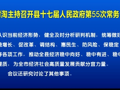 20240408 谢淘主持召开县十七届人民政府第55次常务会